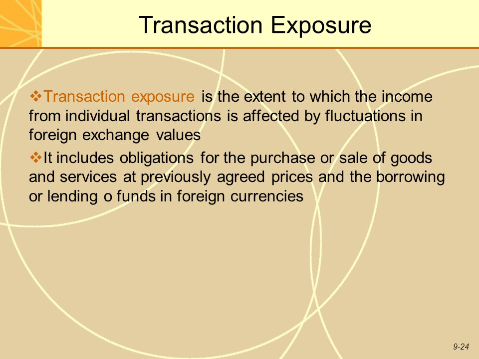 Transaction exposure